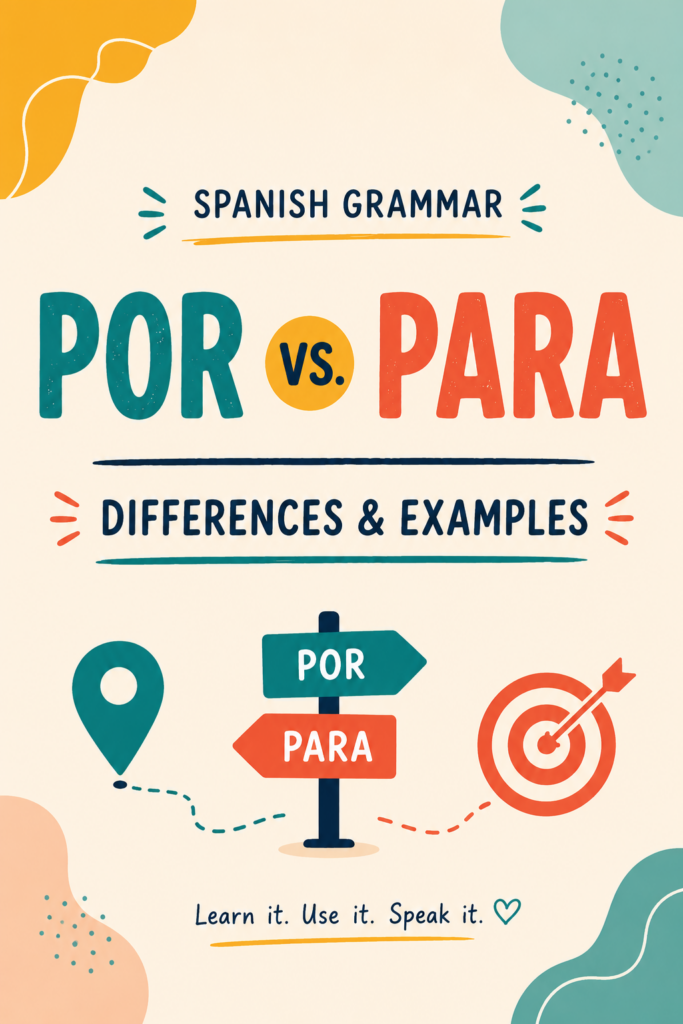 POR y PARA